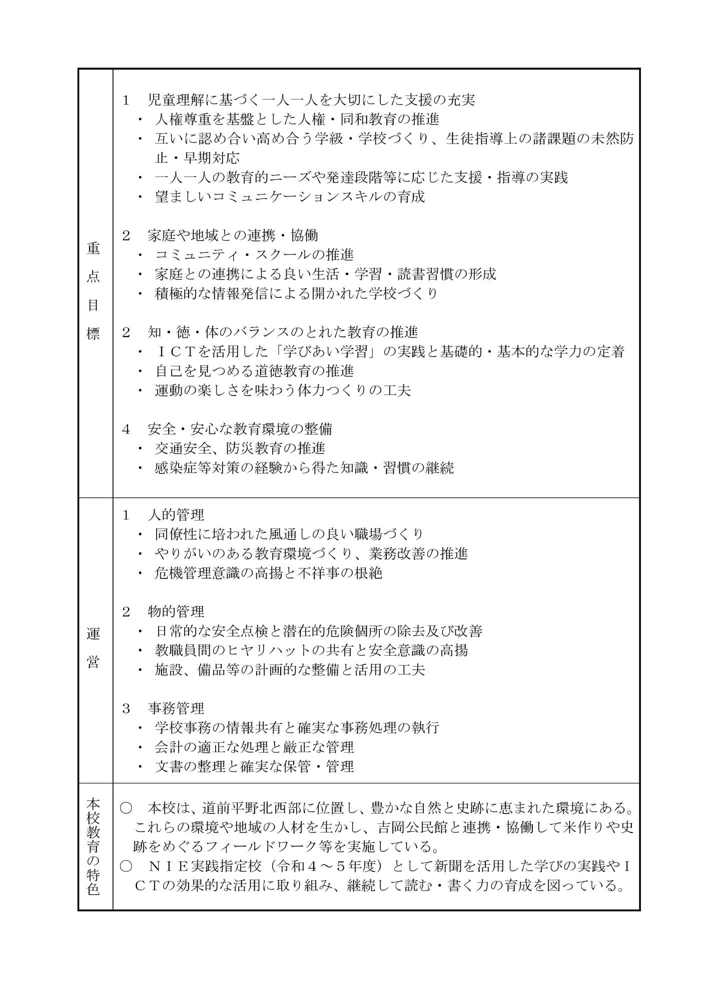 ★R6 教育計画(吉岡小) R6.04-02